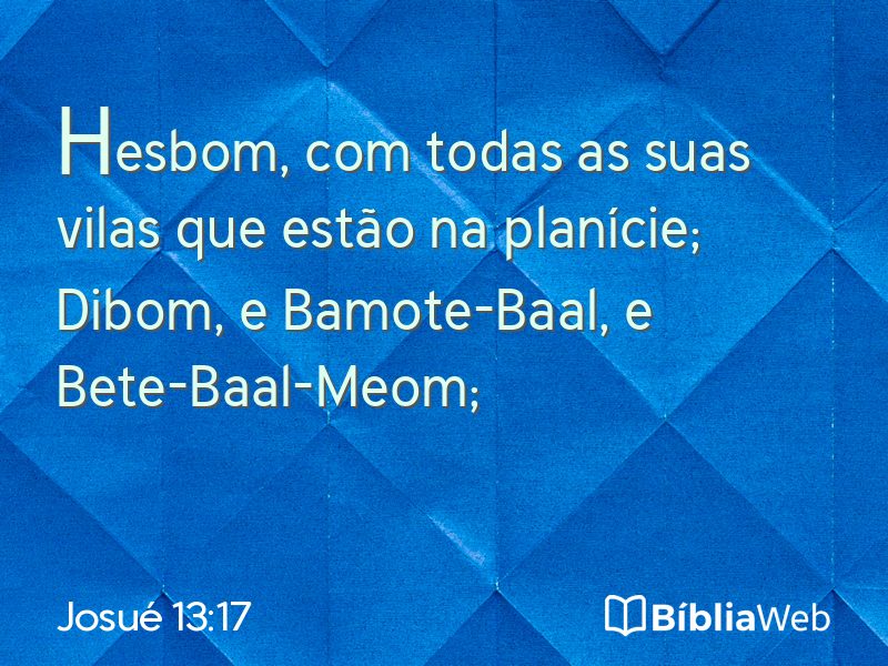 Josué 13:17 em imagem para compartilhar