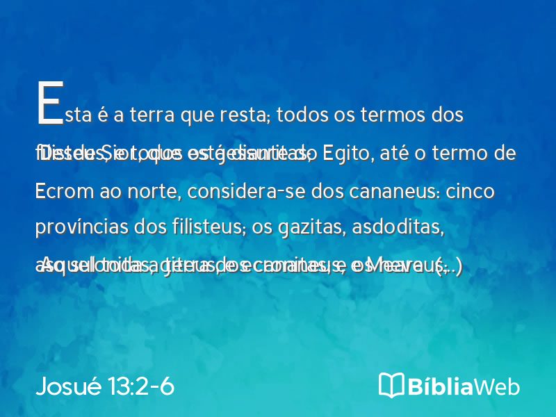 Josué 13:2-6 em imagem para compartilhar
