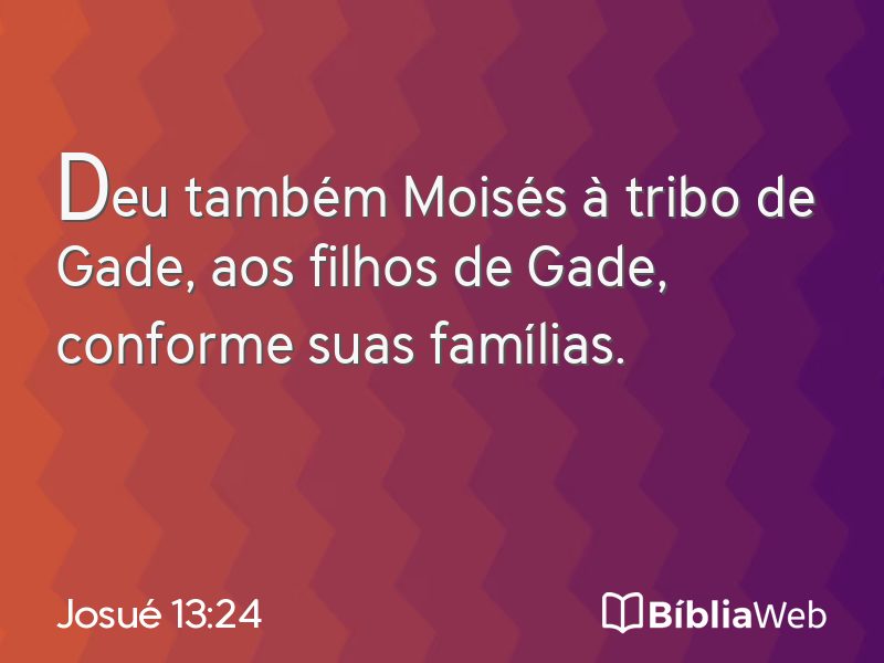 Josué 13:24 em imagem para compartilhar