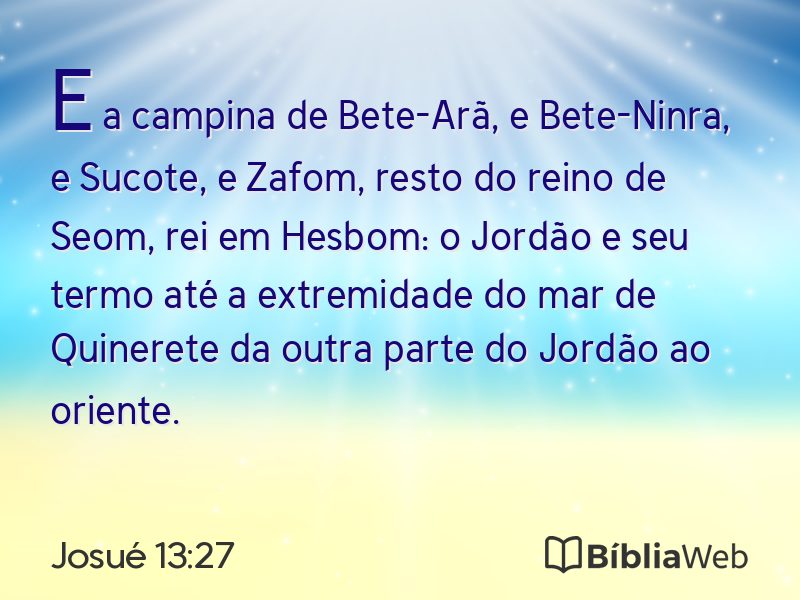 Josué 13:27 em imagem para compartilhar