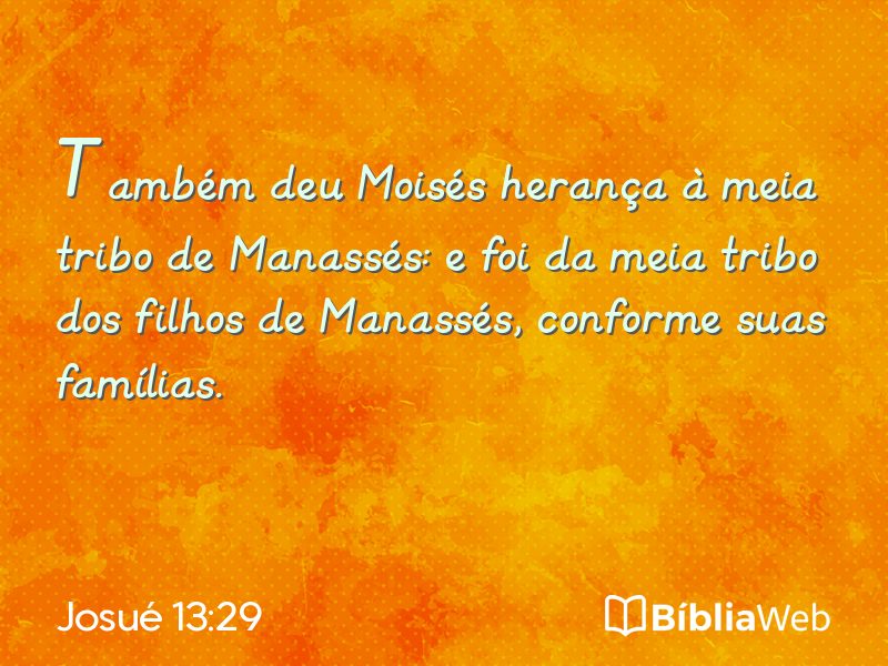 Josué 13:29 em imagem para compartilhar