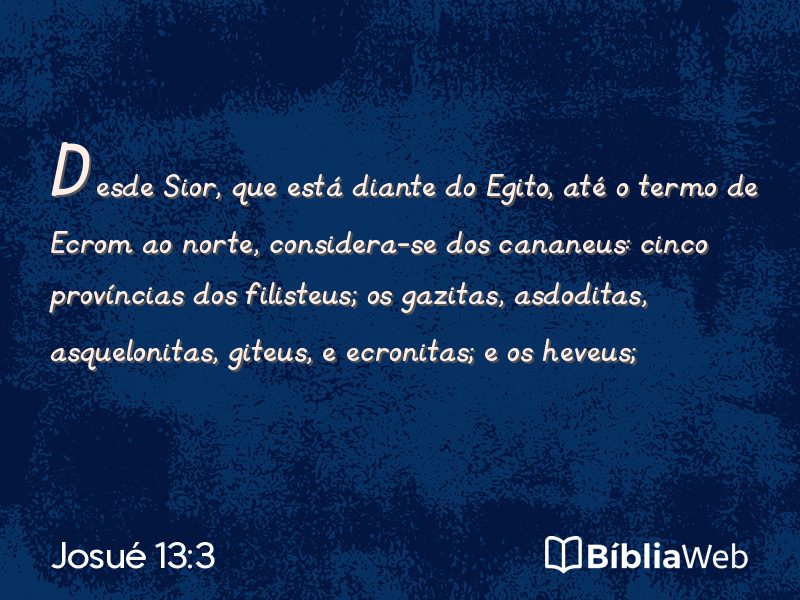 Josué 13:3 em imagem para compartilhar