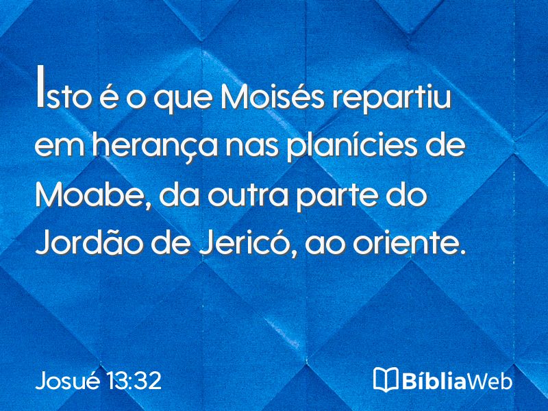 Josué 13:32 em imagem para compartilhar