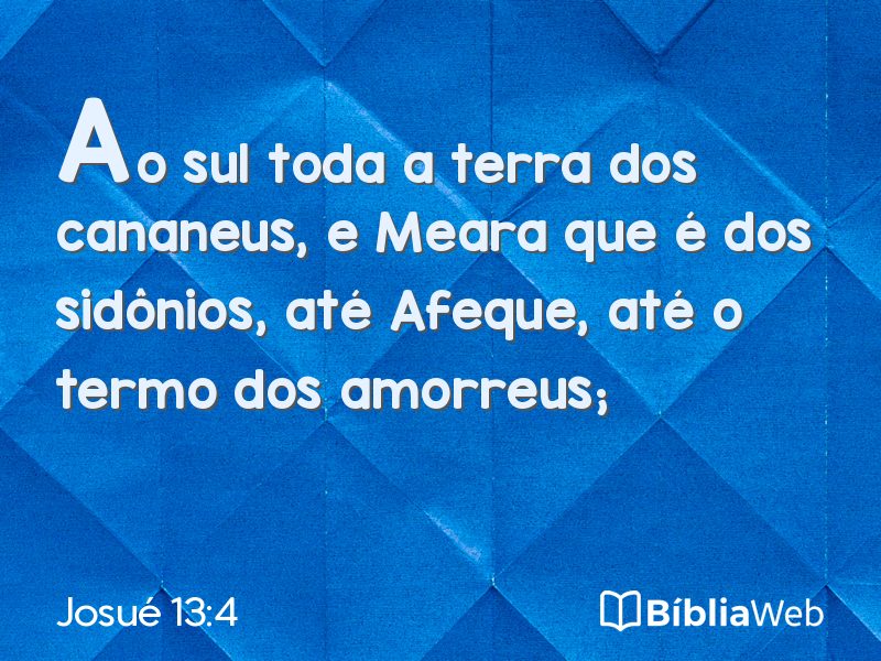 Josué 13:4 em imagem para compartilhar
