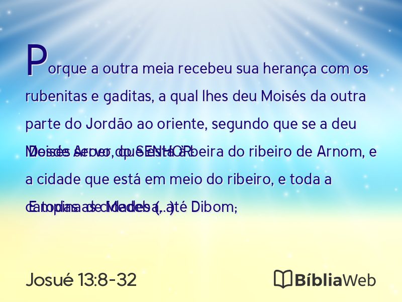 Josué 13:8-32 em imagem para compartilhar