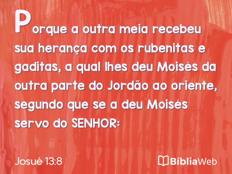 Josué 13:8 em imagem para compartilhar