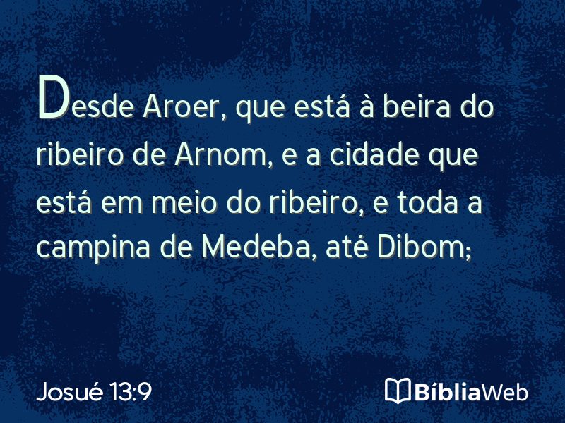 Josué 13:9 em imagem para compartilhar