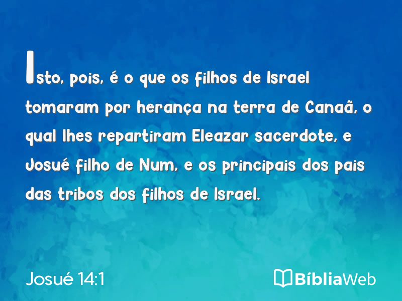 Josué 14:1 em imagem para compartilhar