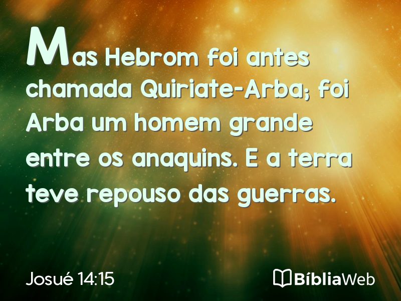 Josué 14:15 em imagem para compartilhar
