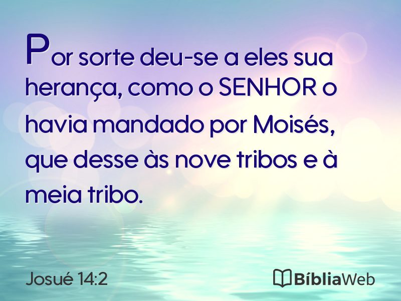 Josué 14:2 em imagem para compartilhar