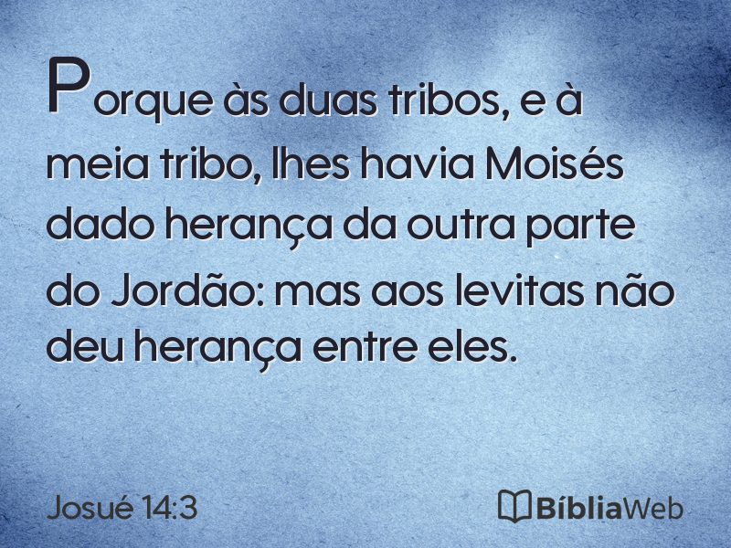 Josué 14:3 em imagem para compartilhar