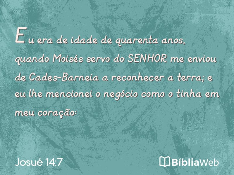 Josué 14:7 em imagem para compartilhar