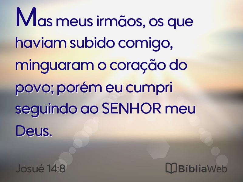 Josué 14:8 em imagem para compartilhar