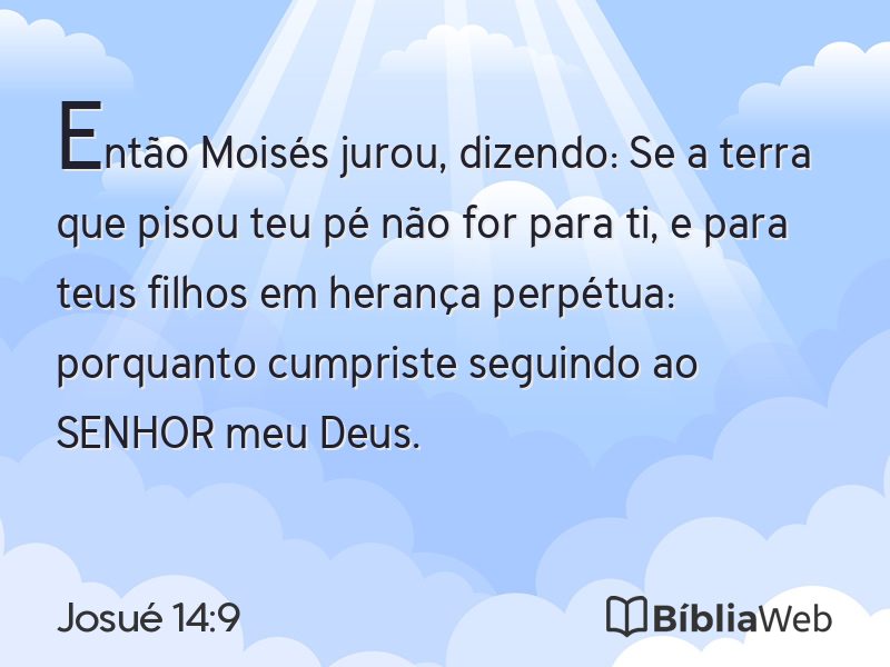 Josué 14:9 em imagem para compartilhar