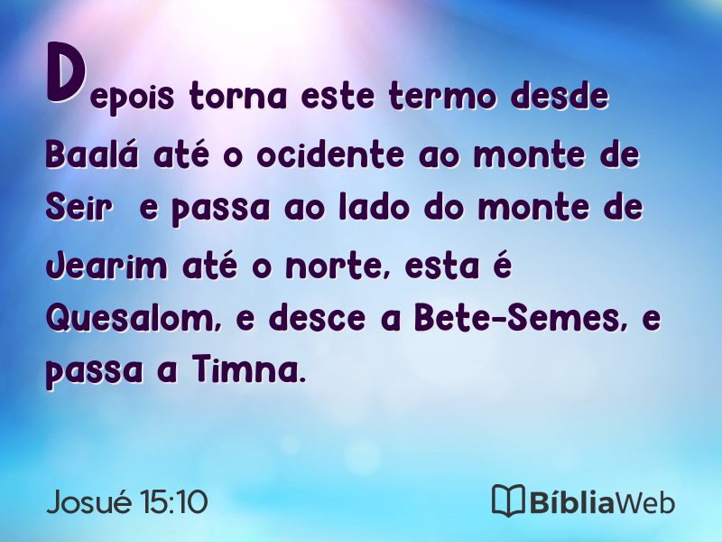 Josué 15:10 em imagem para compartilhar
