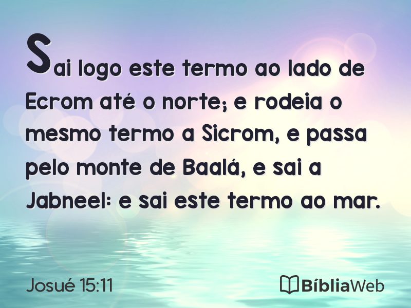 Josué 15:11 em imagem para compartilhar