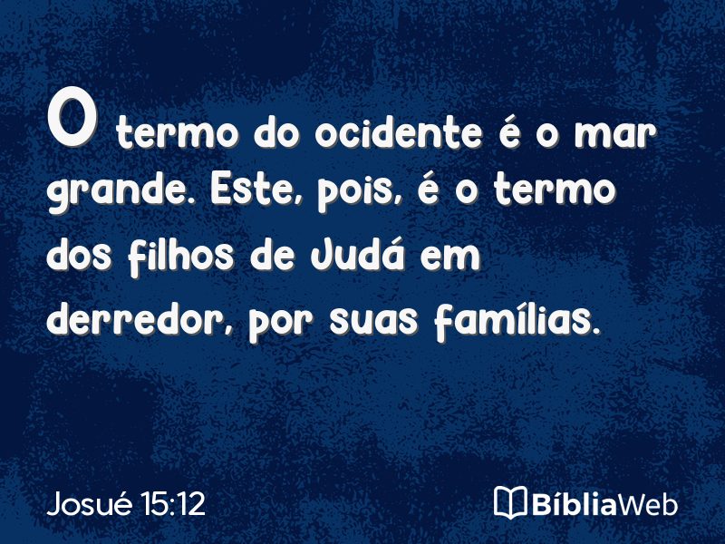 Josué 15:12 em imagem para compartilhar