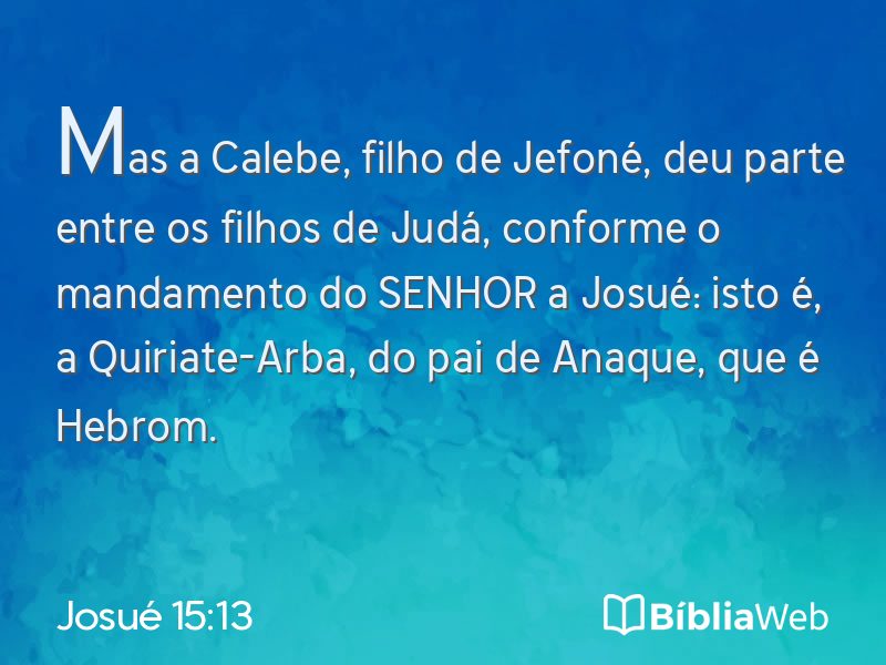 Josué 15:13 em imagem para compartilhar