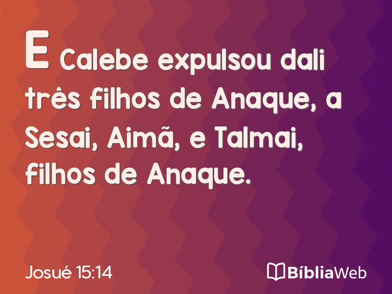 Josué 15:14 em imagem para compartilhar
