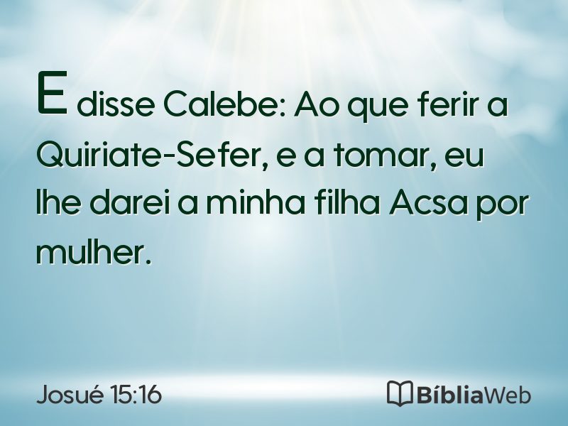 Josué 15:16 em imagem para compartilhar