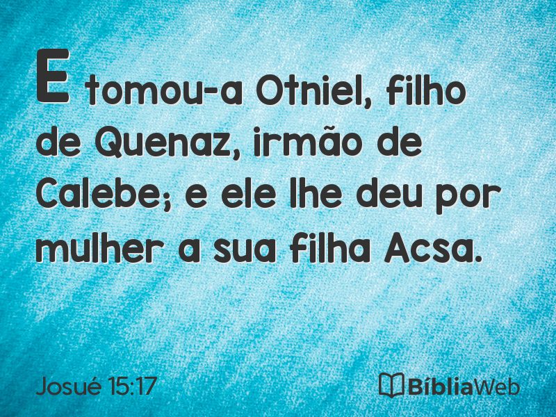 Josué 15:17 em imagem para compartilhar