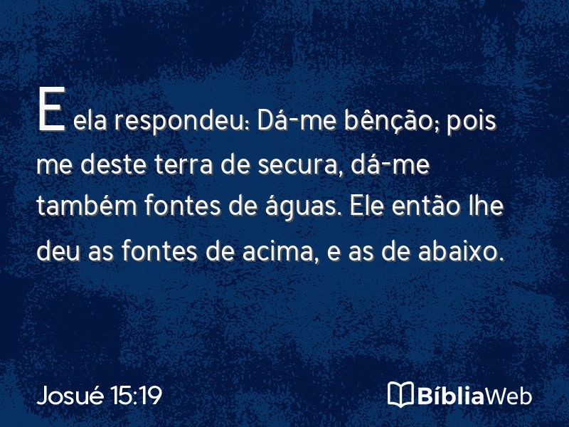 Josué 15:19 em imagem para compartilhar
