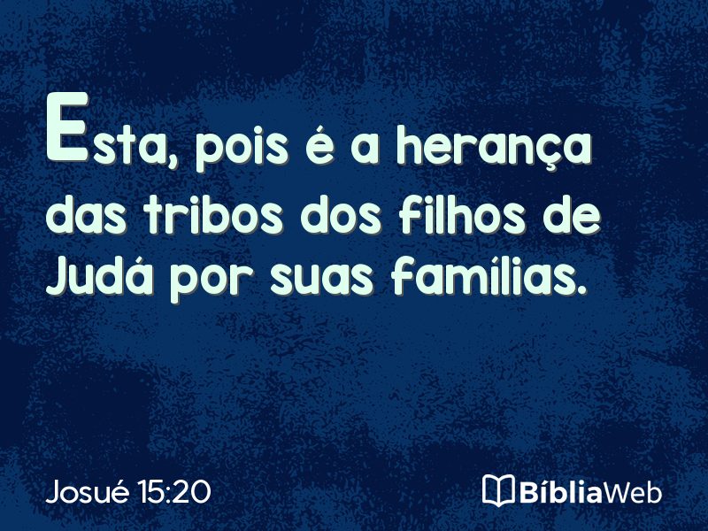 Josué 15:20 em imagem para compartilhar