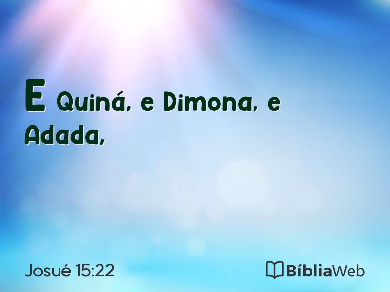 Josué 15:22 em imagem para compartilhar