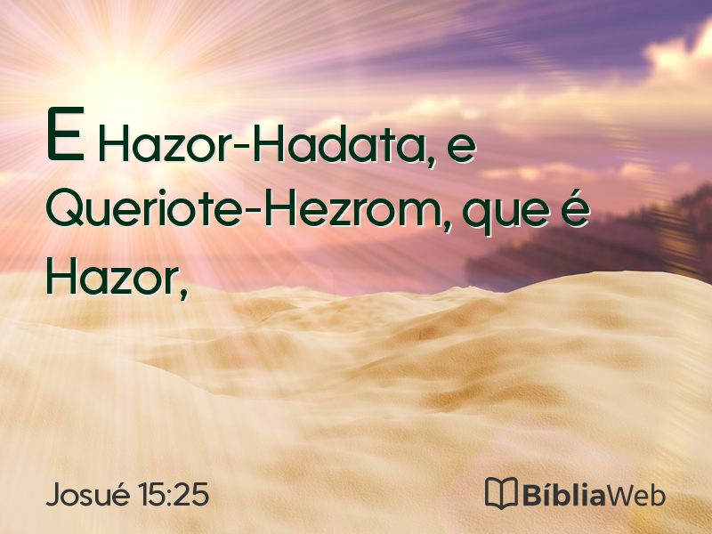 Josué 15:25 em imagem para compartilhar