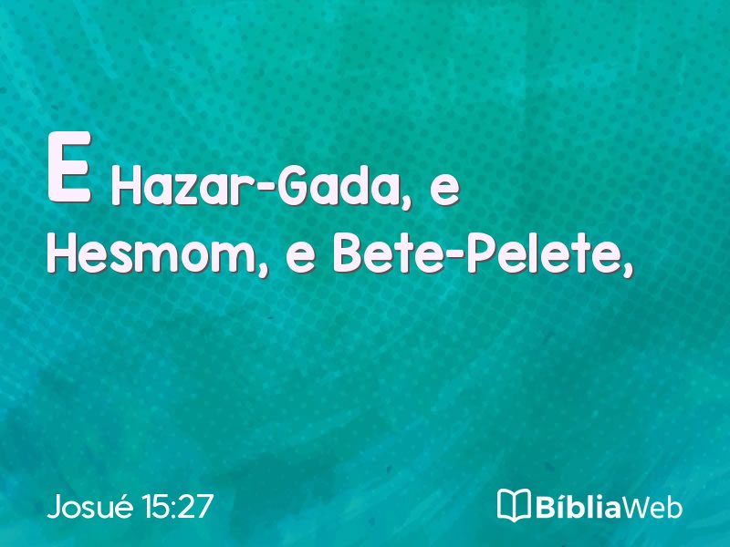 Josué 15:27 em imagem para compartilhar