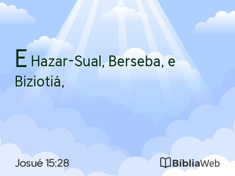 Josué 15:28 em imagem para compartilhar