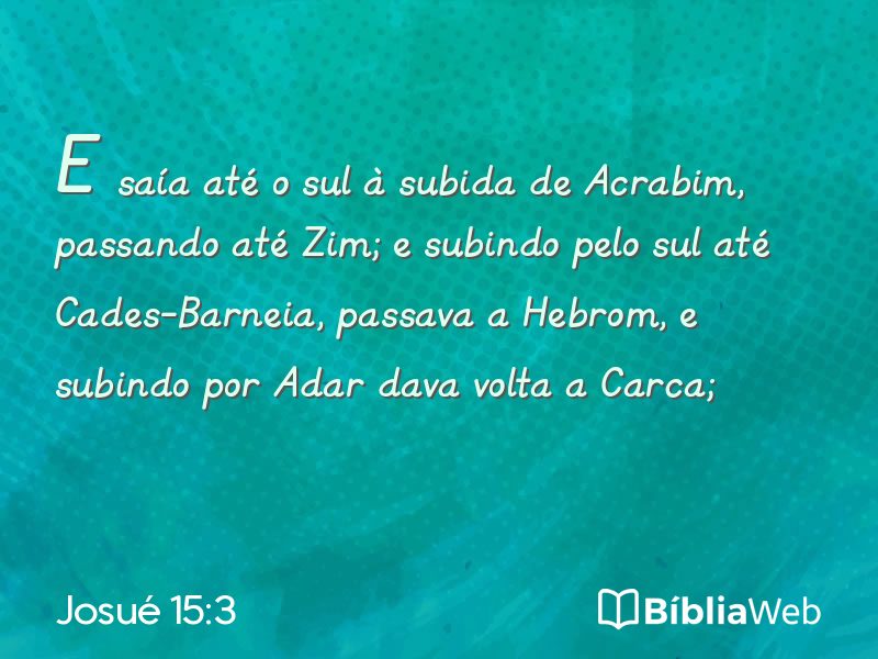 Josué 15:3 em imagem para compartilhar