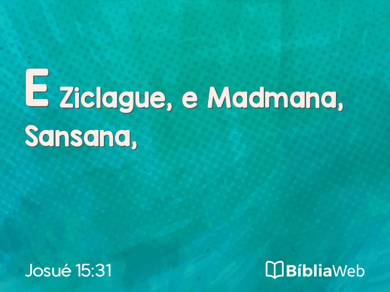 Josué 15:31 em imagem para compartilhar
