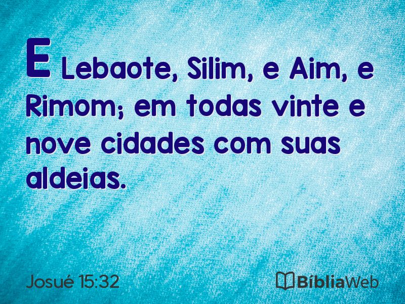 Josué 15:32 em imagem para compartilhar