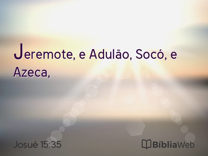Josué 15:35 em imagem para compartilhar