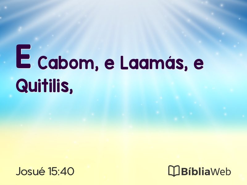 Josué 15:40 em imagem para compartilhar