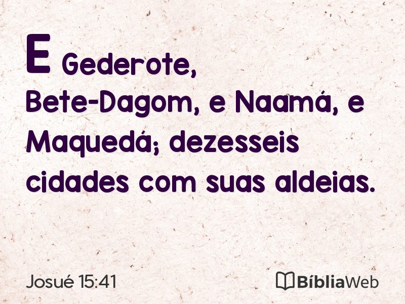 Josué 15:41 em imagem para compartilhar