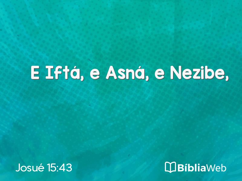 Josué 15:43 em imagem para compartilhar