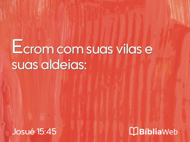 Josué 15:45 em imagem para compartilhar