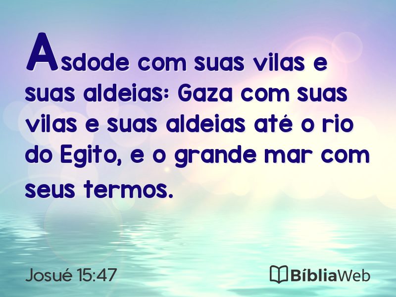 Josué 15:47 em imagem para compartilhar