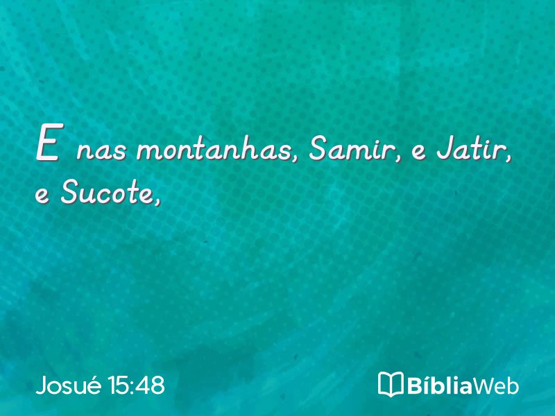 Josué 15:48 em imagem para compartilhar