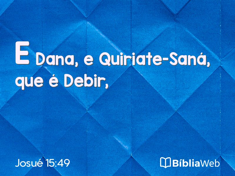 Josué 15:49 em imagem para compartilhar