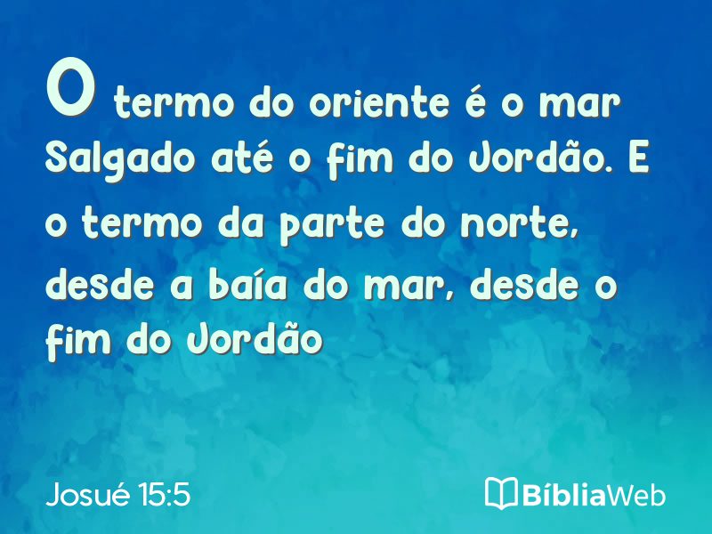 Josué 15:5 em imagem para compartilhar