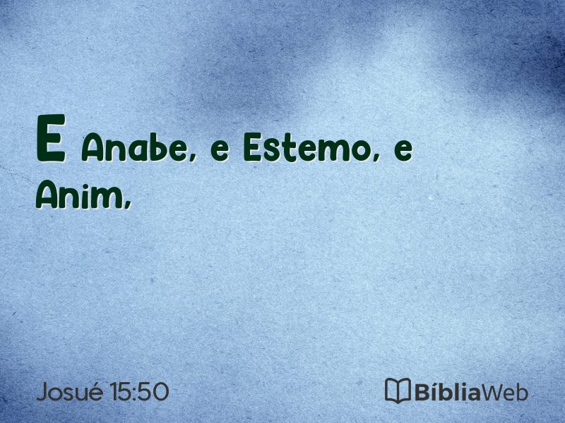 Josué 15:50 em imagem para compartilhar