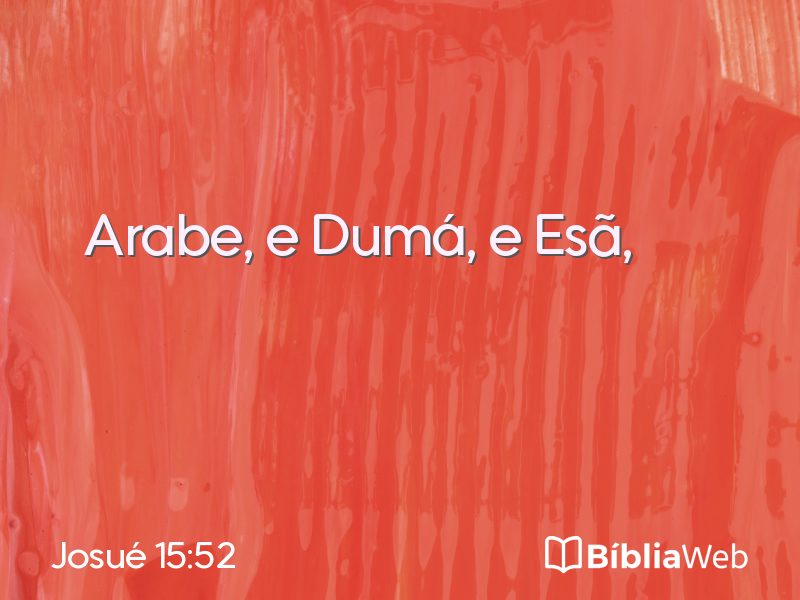 Josué 15:52 em imagem para compartilhar