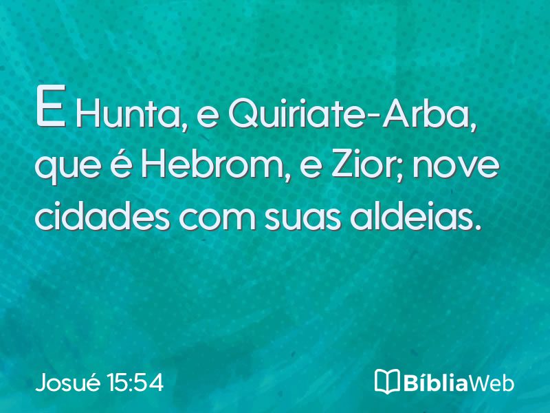 Josué 15:54 em imagem para compartilhar