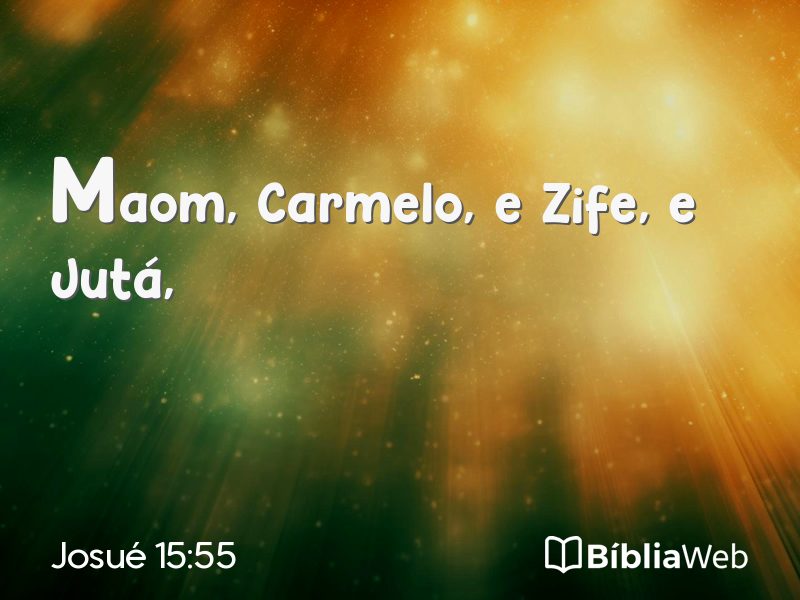 Josué 15:55 em imagem para compartilhar