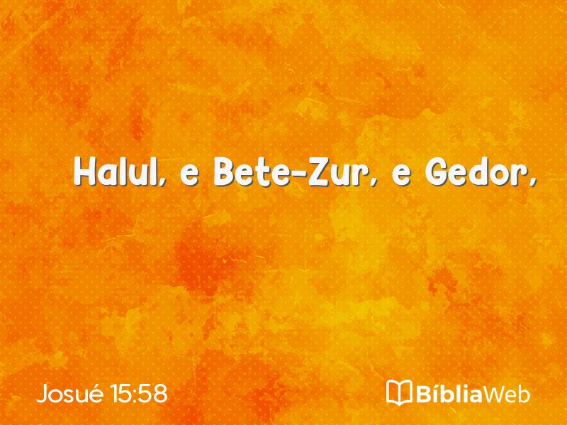 Josué 15:58 em imagem para compartilhar