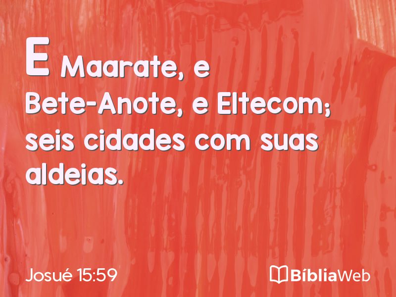 Josué 15:59 em imagem para compartilhar