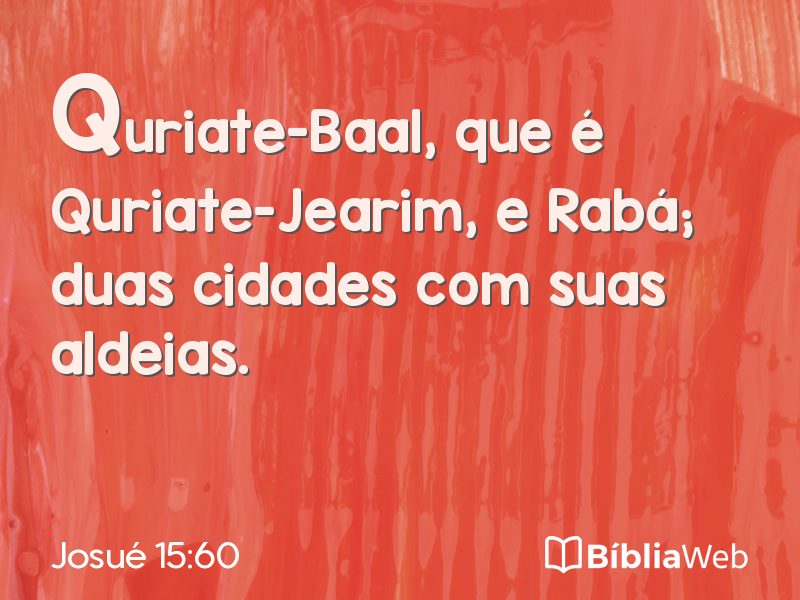 Josué 15:60 em imagem para compartilhar